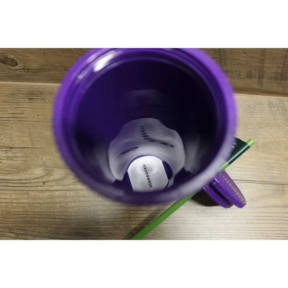 Starbucks 2024 Fall‎ Halloween purple splatter glow in dark 24oz venti tumbler